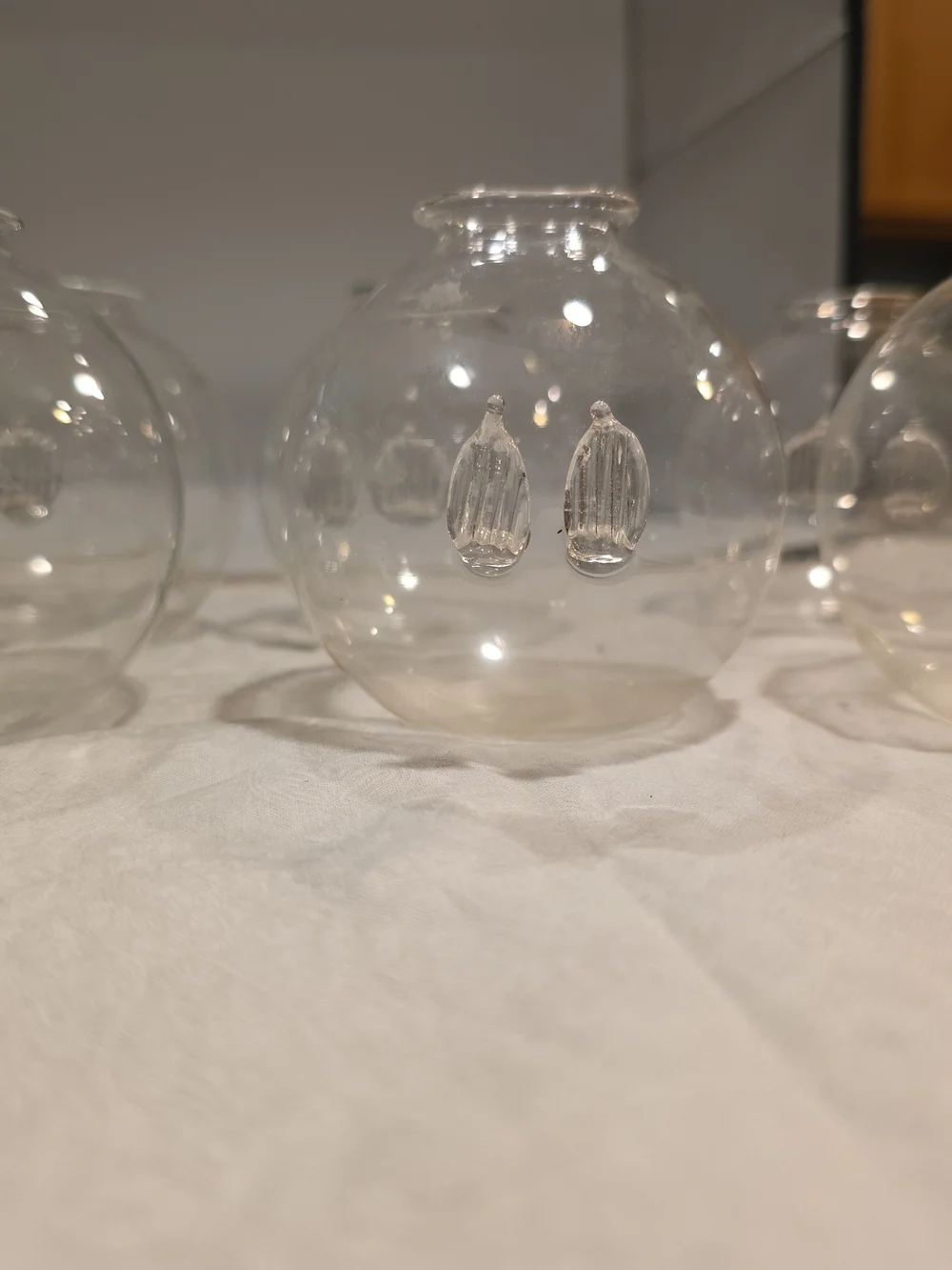 Glass Bud Placecard Holder Vases Set Of 8